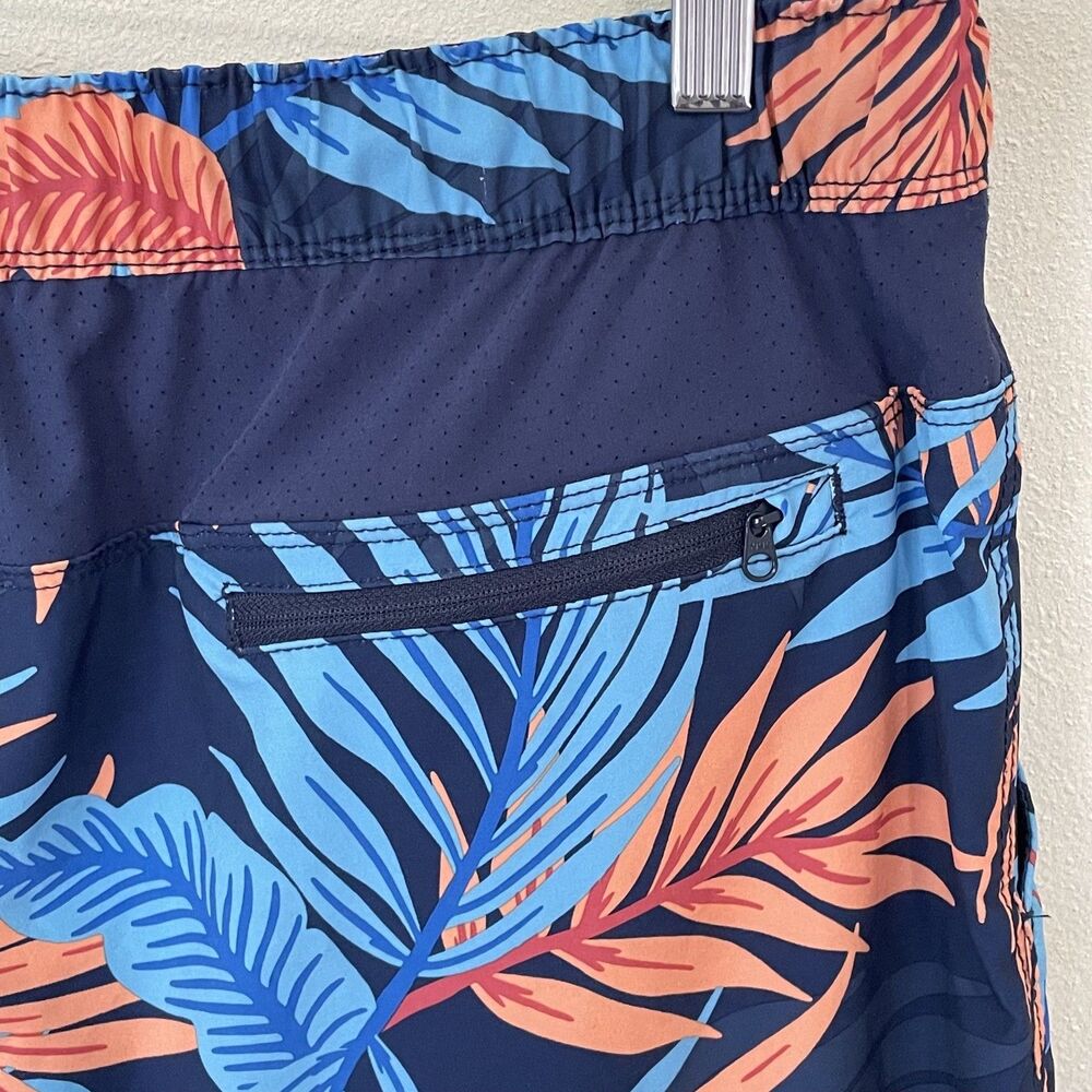 Speedo Men's XL Tech-volley Swim Shorts UV 50+ Blue Tropical 8” Inseam Lined - Picture 7 of 10